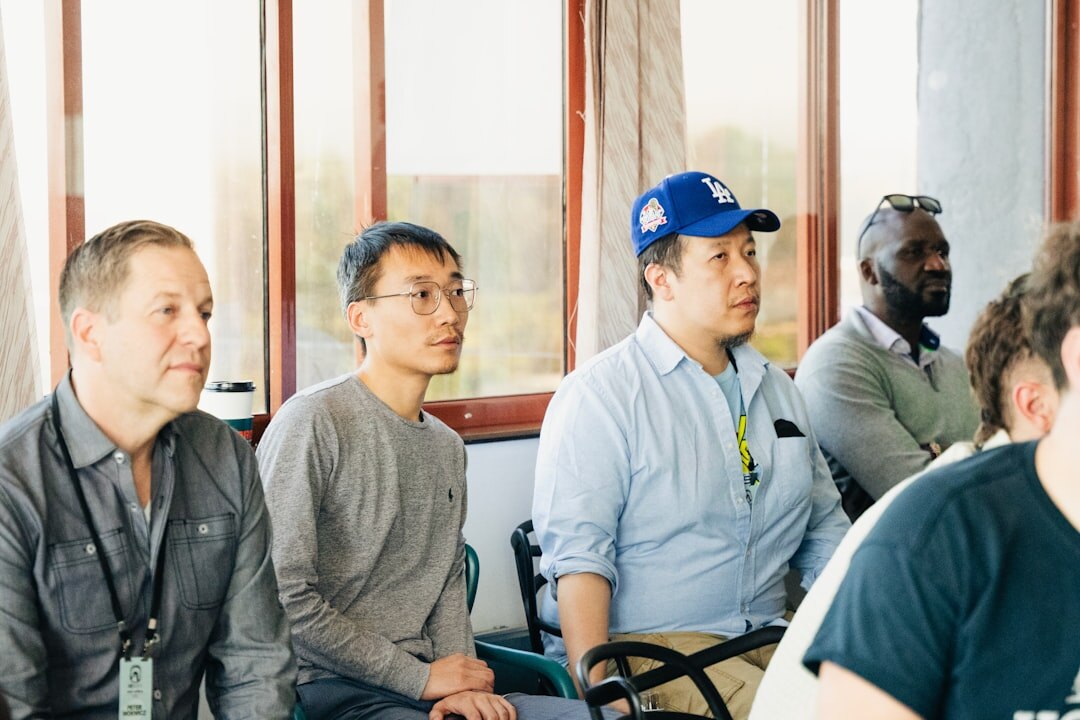 group of colleagues listening together