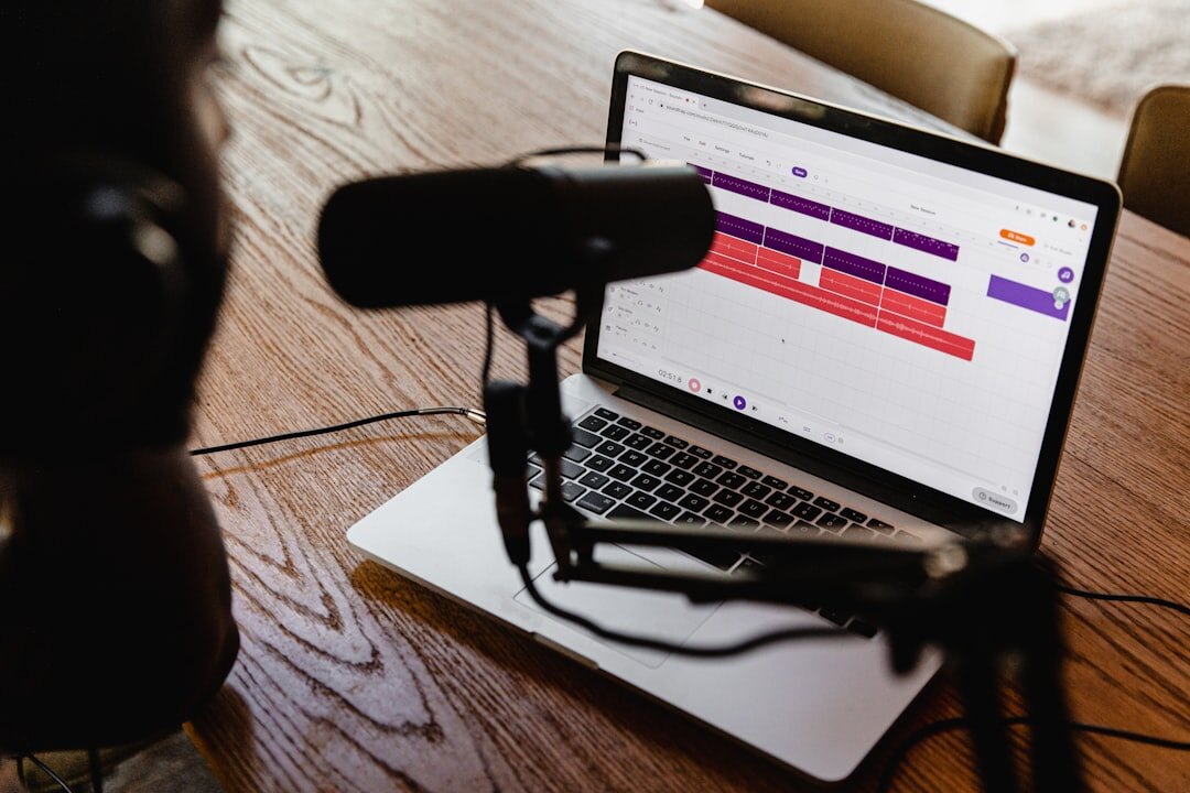 corporate team recording podcast